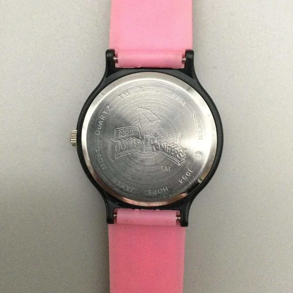 Vintage Mighty Morphin Power Rangers Girls Watch 33mm Pink Ranger 94 New Battery